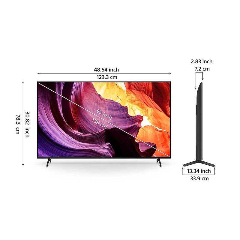 قیمت و خرید تلویزیون ال ای دی هوشمند سونی مدل براویا KD-55X80K سایز 55 اینچ+ مشخصات | پیندو