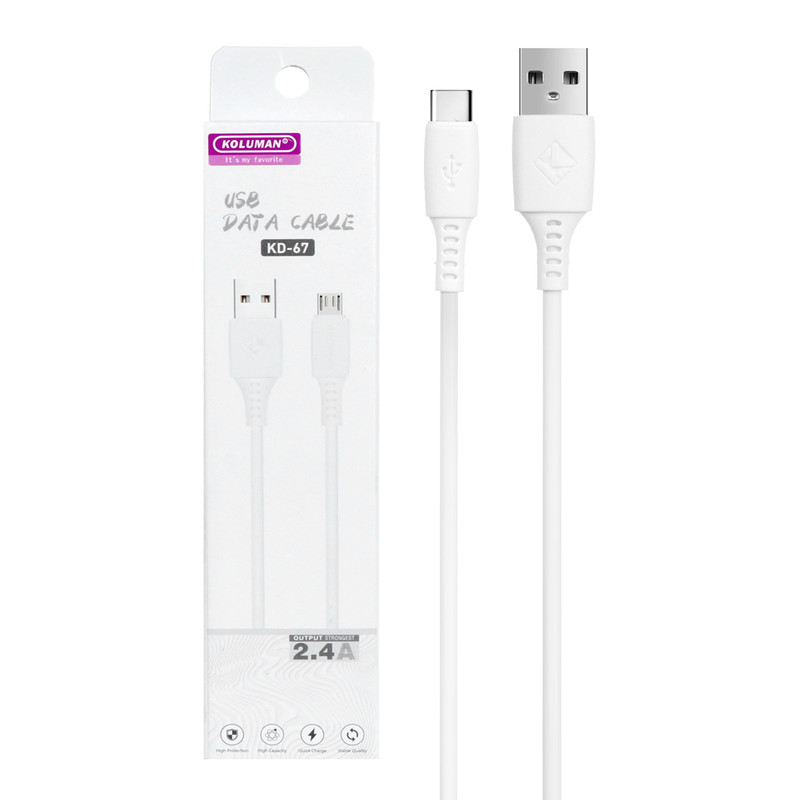 قیمت و خرید کابل تبدیل USB به USB-C کلومن مدل kd-67 طول 1 متر