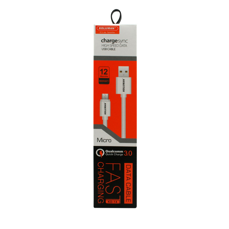 قیمت و خرید کابل تبدیل USB به MICROUSB کلومن مدل DK - 14 طول 1 متر