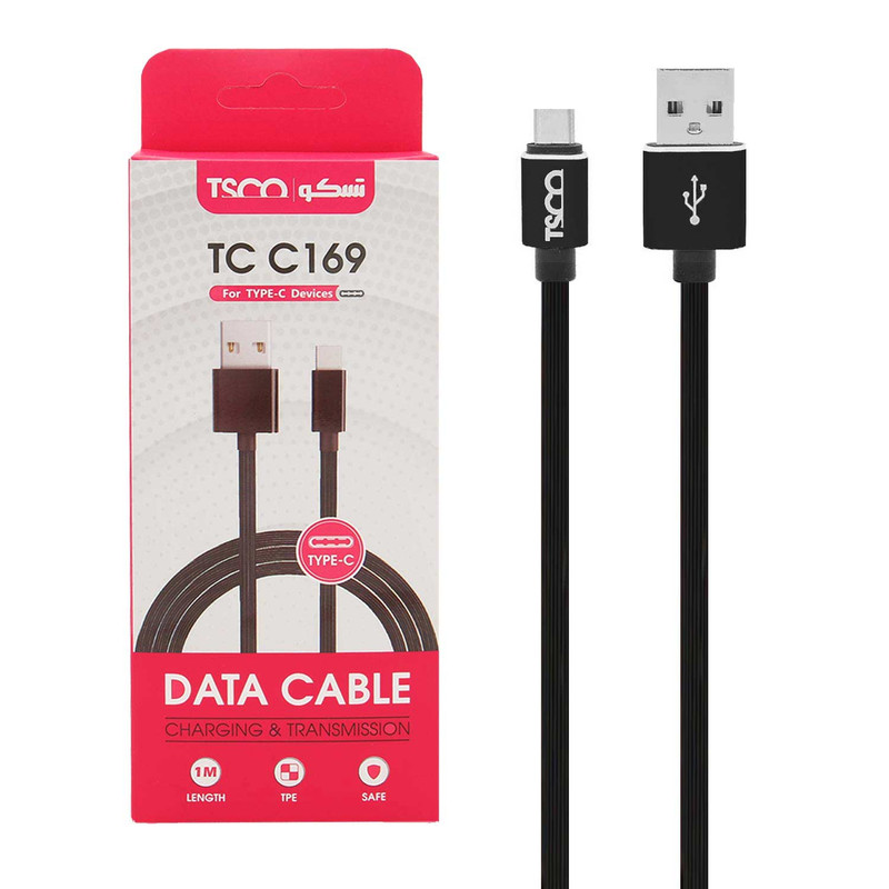 قیمت و خرید کابل تبدیل USB به USB-C تسکو مدل TC C169 طول 1 متر