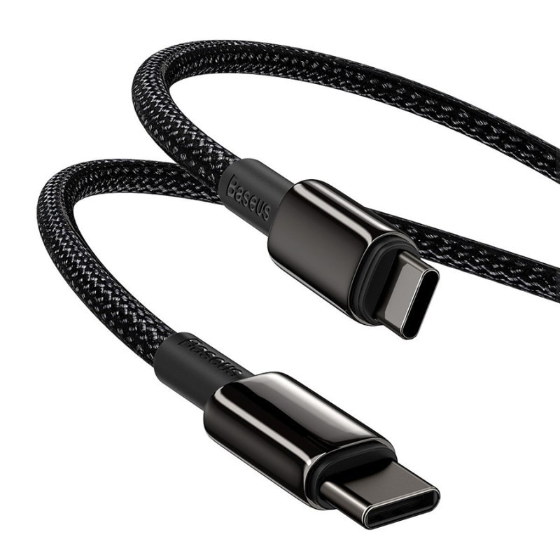 خرید کابل USB-C باسئوس مدل Baseus Tungsten Gold Fast Charging Data Cable USBto Type-C 66W 1m Black