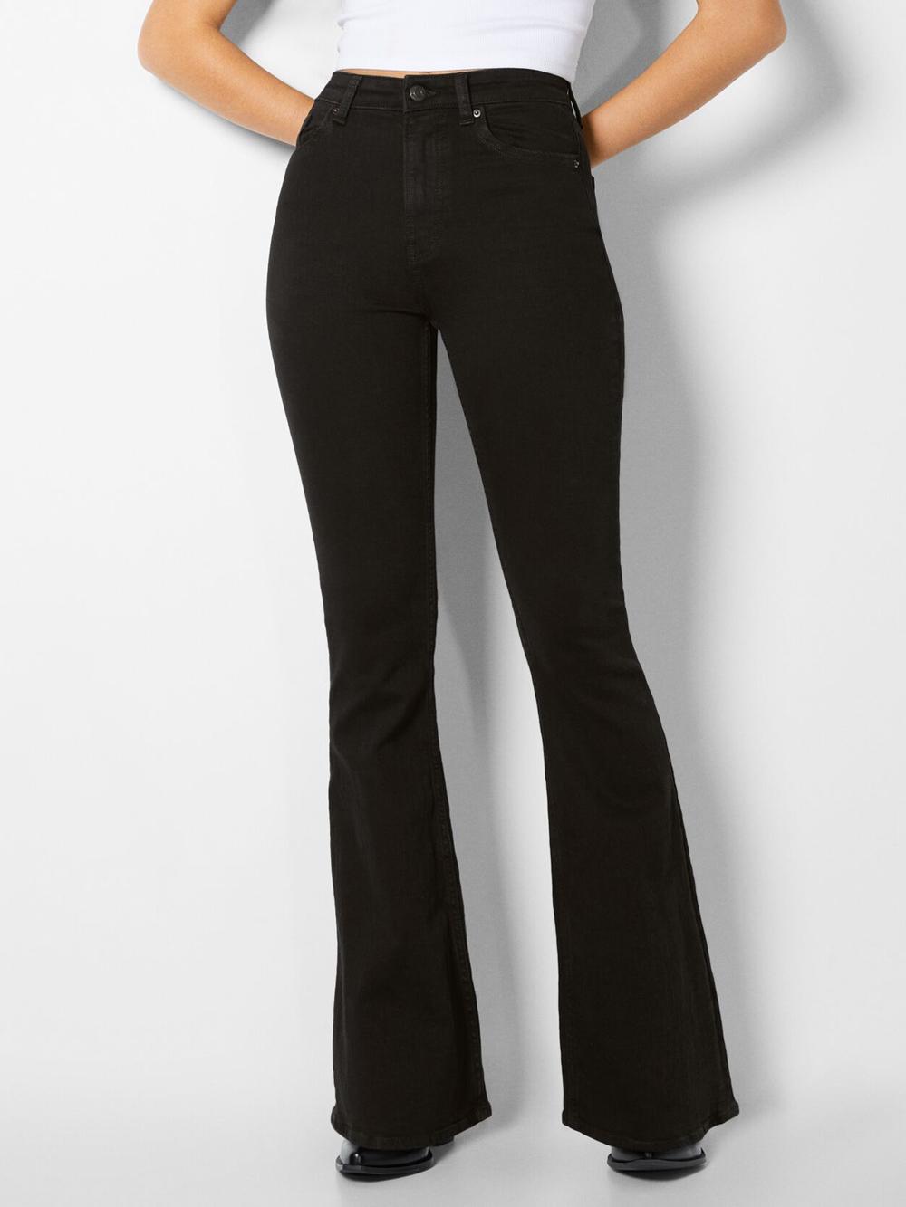 شلوار جین زنانه مدل بوت کات مشکی برند برشکا (سایز 34) - نلی استایل