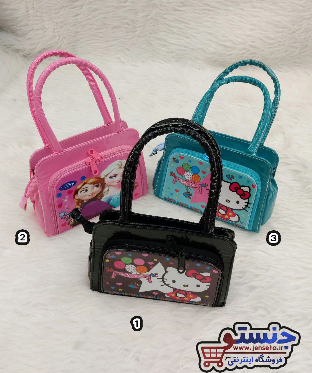 کیف دخترانه بچگانه جلو جیب عکس دار کد 1402266 - خرید انواع کیف های بچگانهدخترانه و پسرانه جدید - فروشگاه اینترنتی جنستو