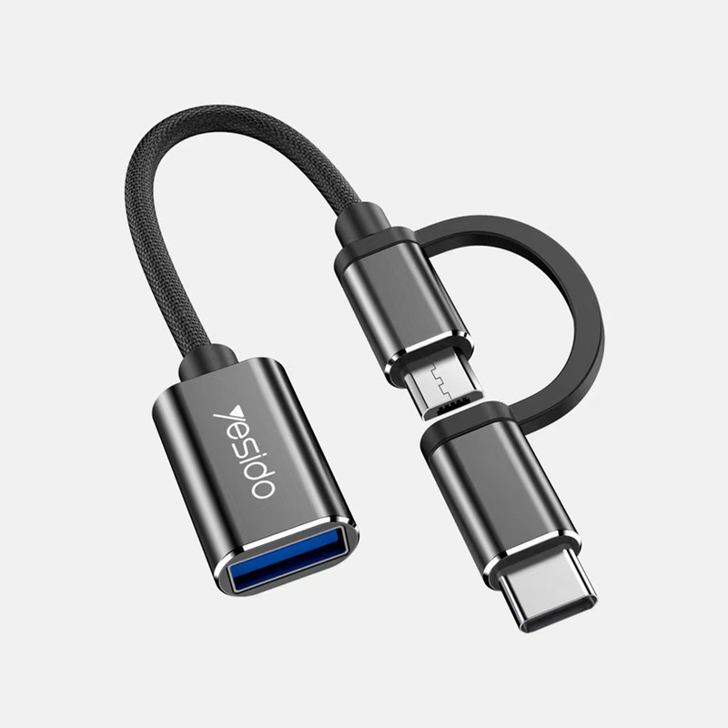 قیمت و خرید مبدل OTG microUSB/ USB-C به USB 3.0 یسیدو مدل GS02