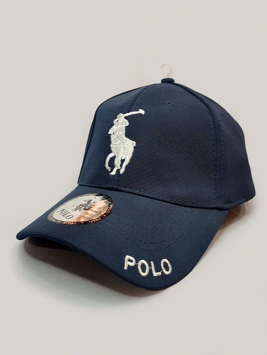 کلاه کپ سرمه ای Polo مارک دار اورجینال - هانیل اسکارف