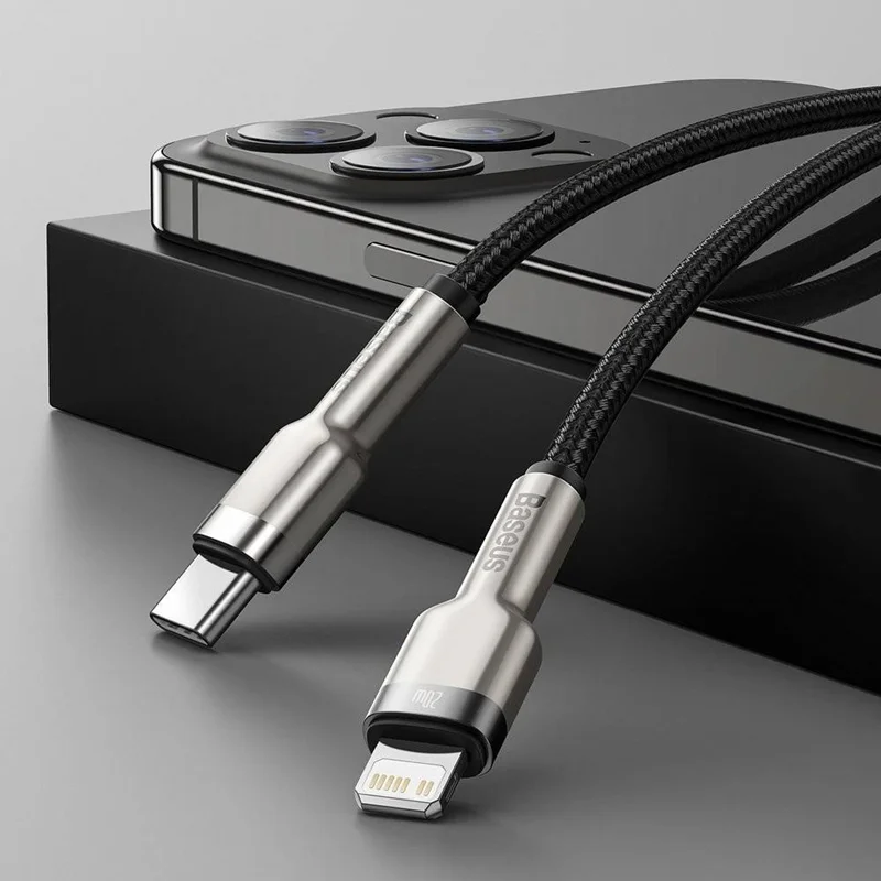 کابل تبدیل USB-C به لایتنینگ بیسوس مدل CATLJK طول 2 متر | بیسوس سنتر