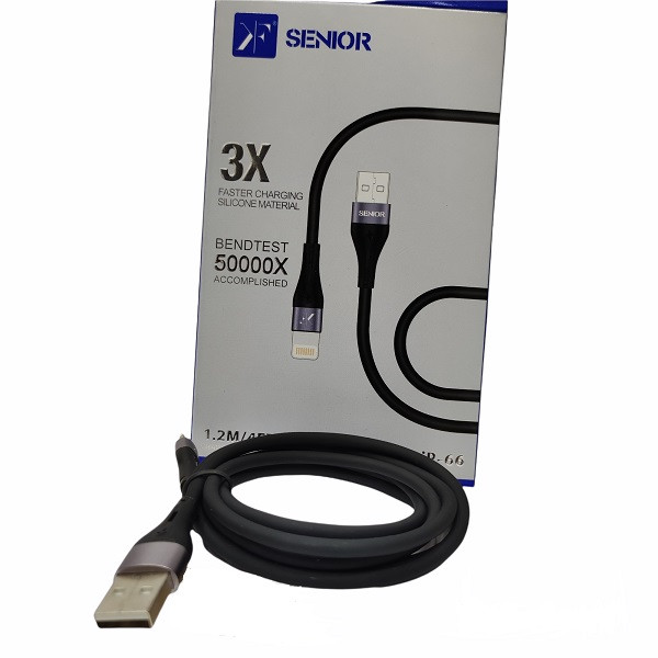 قیمت و خرید کابل تبدیل USB به لایتنینگ کی اف سنیور مدل kf66 طول 1.2 متر