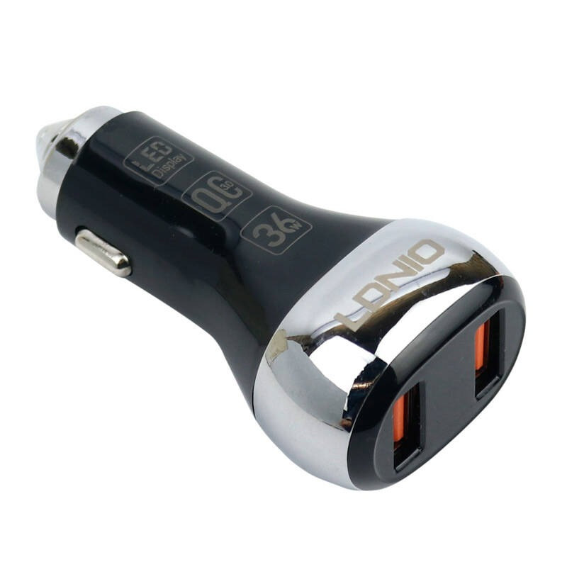 قیمت و خرید شارژر فندکی الدینیو مدل Quick به همراه کابل تبدیل USB-C