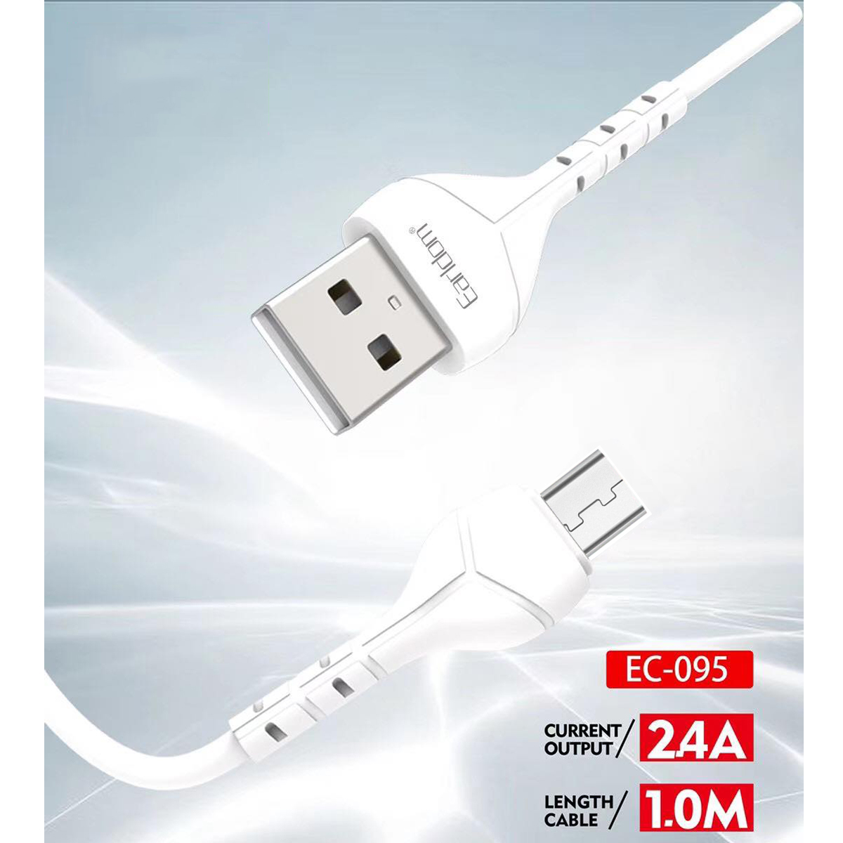 قیمت و خرید کابل تبدیل USB به microUSB ارلدام مدل EC-095M طول یک متر