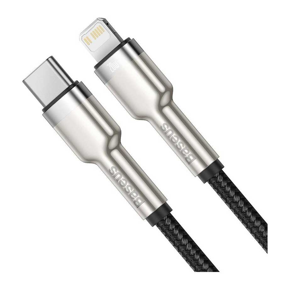 نمایندگی باسئوس - شبکه طلایی - کابل تبدیل USB-C به لایتنینگ باسئوس مدلCafule Series Metal Data CATLJK-A01 طول 1 متر