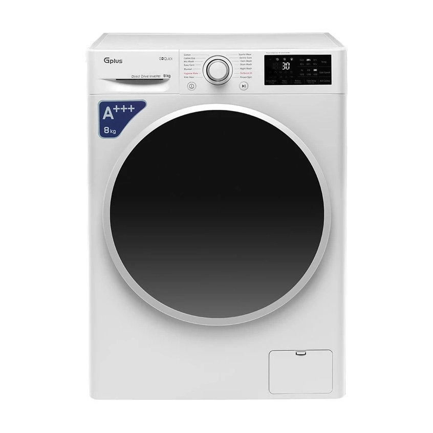 قیمت و خرید ماشین لباسشویی جی پلاس مدل GWM-L807W ظرفیت 8 کیلوگرم رنگ سفید -کالا23