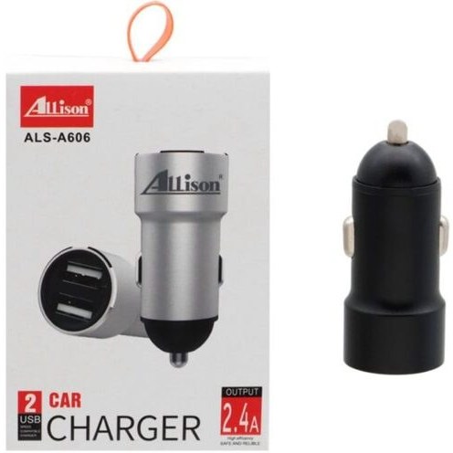 خرید و قیمت شارژر فندکی 12W فست دو پورت Allison مدل ALS-A606 | ترب