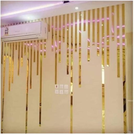 خرید و قیمت آینه دیواری کد 1503 طلایی سایز 3x120 سانتی متر بسته 10 عددی |ترب