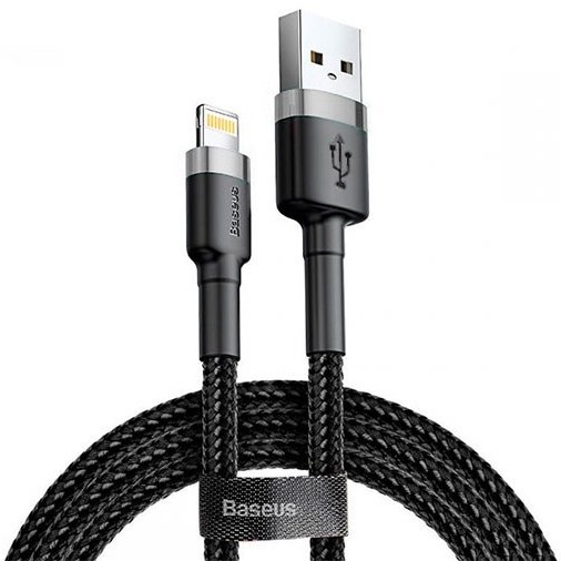 خرید و قیمت کابل تبدیل USB-C به لایتنینگ باسئوس مدل CATLKLF-G1 Cafule طول 1متر ا BASEUS CATLKLF-G1 USB-C To Lightning Cable 100cm | ترب