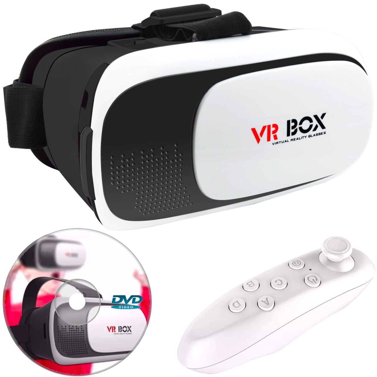 قیمت و خرید هدست واقعیت مجازی وی آر باکس مدل VR Box 2 به همراه ریموت کنترلبلوتوث و DVD حاوی اپلیکیشن و LED Watch هدیه