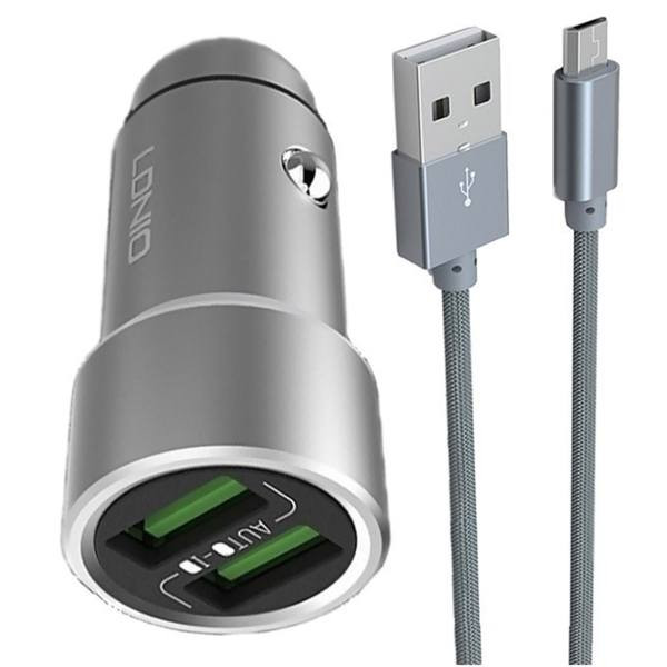 قیمت و خرید شارژر فندکی الدینیو مدل C401 به همراه کابل تبدیل USB-C