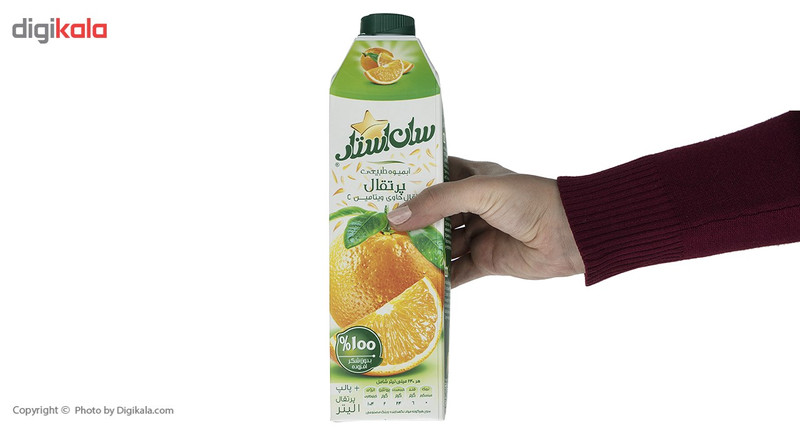 قیمت و خرید آبمیوه پرتقال طبیعی سان استار حجم 1 لیتر