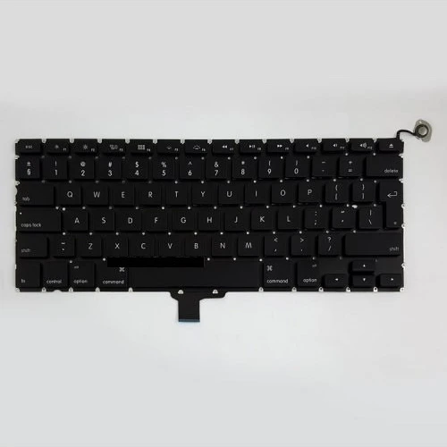 خرید و قیمت کیبورد لپ تاپ MacBook Pro A1278 اینتر بزرگ به همراه کلید پاور -مشکی ا Keyboard Laptop MacBook Pro A1278 | ترب