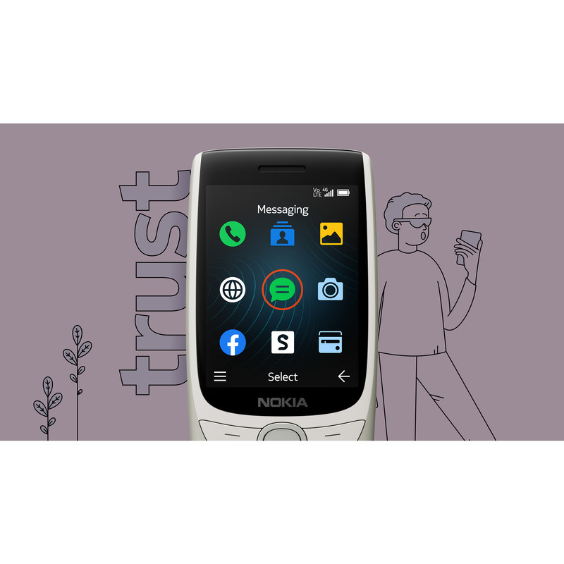 قیمت و خرید گوشی موبایل نوکیا مدل 8210 4G دو سیم کارت