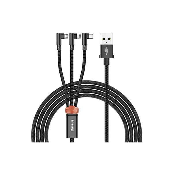 کابل تبدیل USB به USB-C / microUSB / لایتنینگ بیسوس مدل Gaming Cable 3in1 طول1.2 متر | بیسوس سنتر