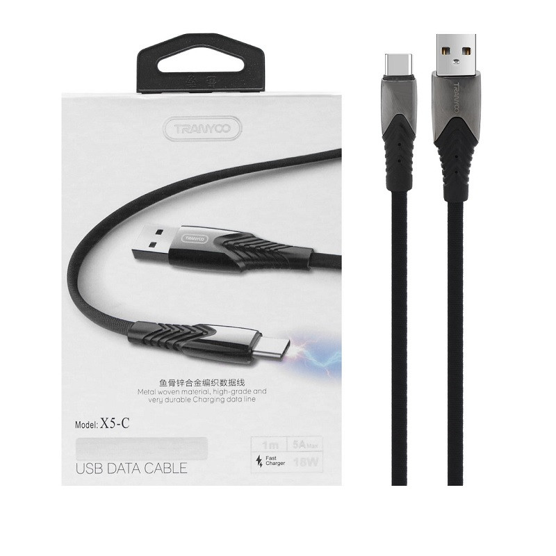 قیمت و خرید کابل تبدیل USB به MicroUsb ترانیو مدل X5-C طول 1متر