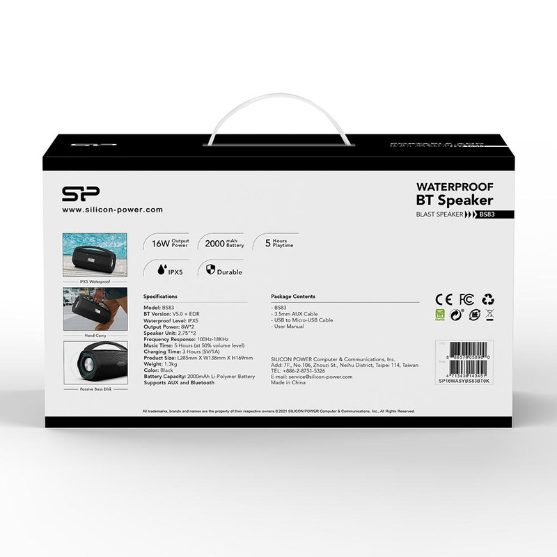 قیمت و خرید اسپیکر بلوتوثی قابل حمل سیلیکون پاور مدل BS83