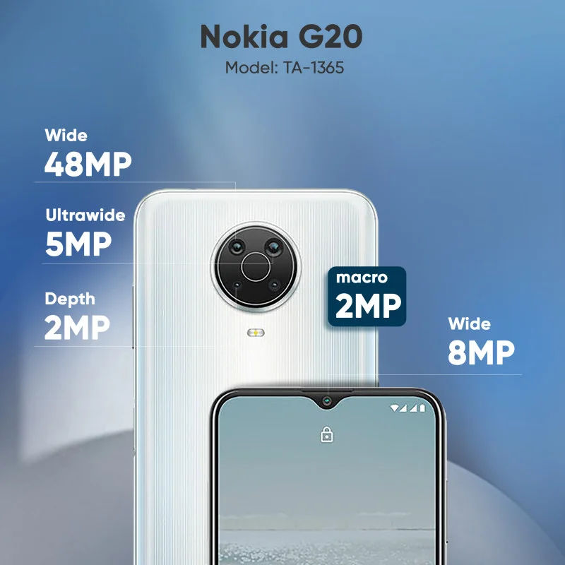 پیشرو موبایل | گوشی موبایل نوکیا مدل G20 TA-1365 دو سیم‌کارت ظرفیت 128گیگابایت و رم 4 گیگابایت