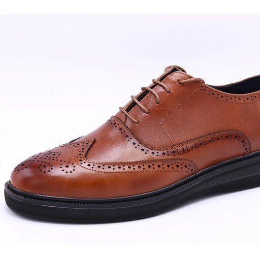 خرید و قیمت کفش چرم طبیعی مردانه مدل هشترک رنگ عسلی | ترب