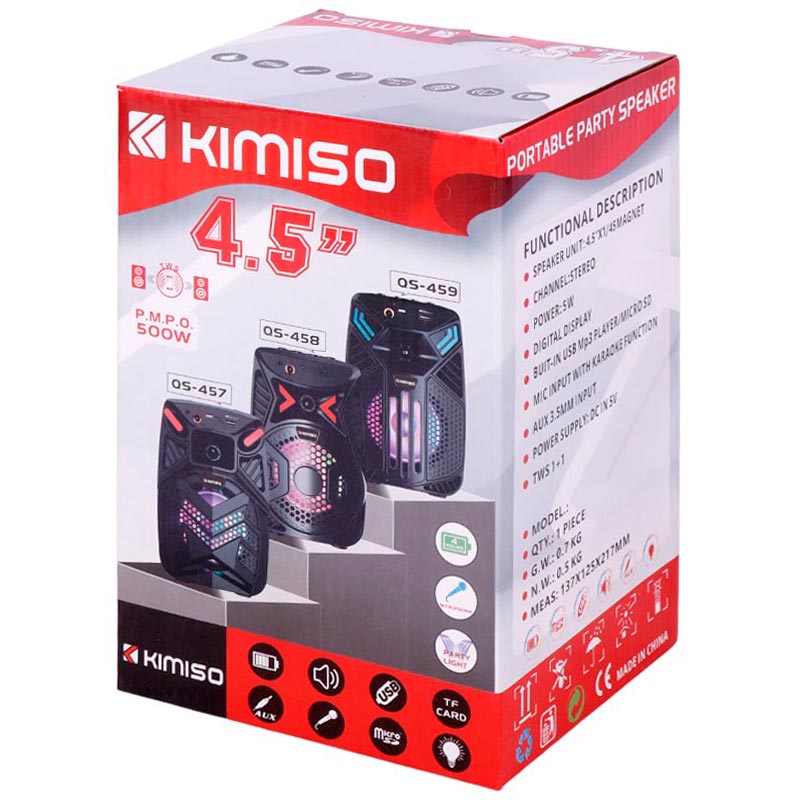 مشخصات، قیمت و خرید اسپیکر بلوتوثی Kimiso QS-459 | تکنوسان