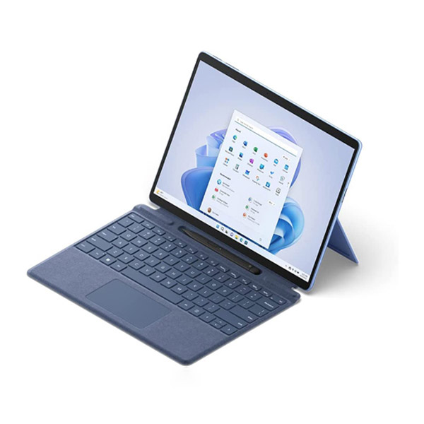 تبلت مایکروسافت مدل Surface Pro 8-i5 ظرفیت 256 گیگابایت و 8 گیگابایت رم بههمراه کیبورد Signature ICE BLUE و قلم Slim Pen 2 - خرید کن