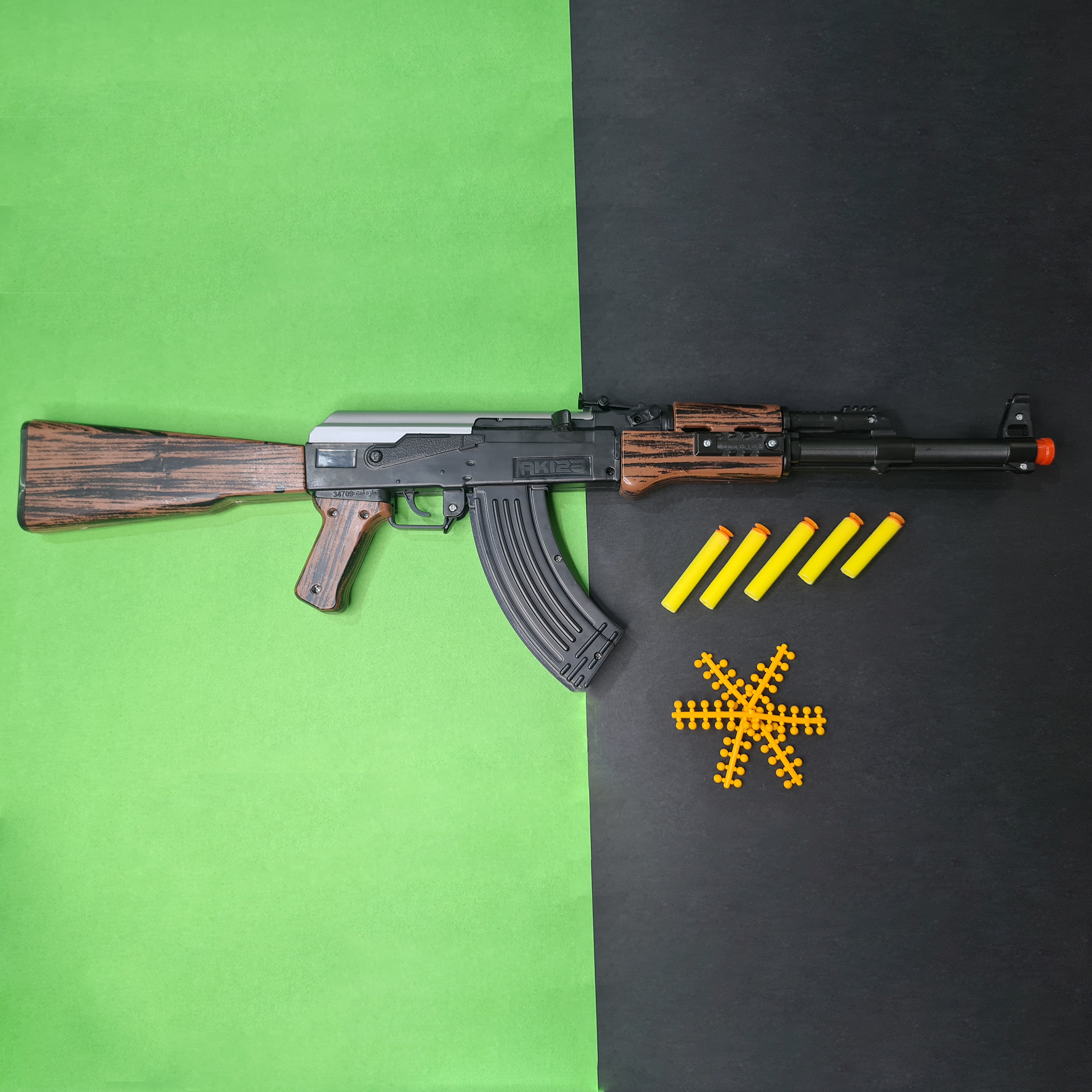 ✓ قیمت و مشخصات تفنگ بازی مدل AK123 - زیراکو ✓
