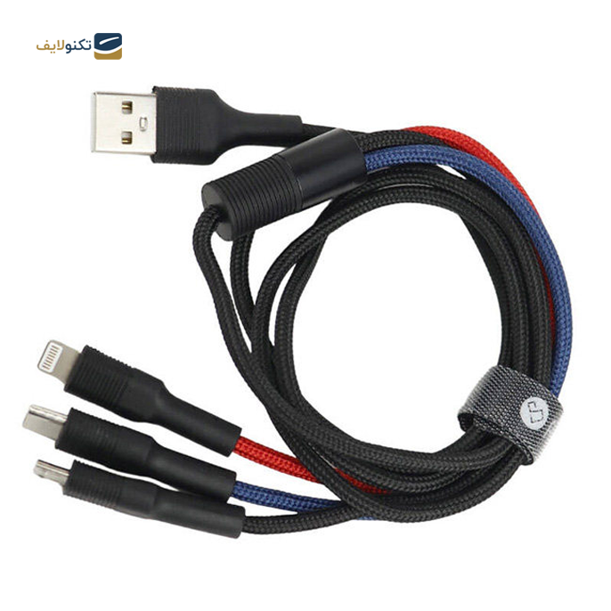 قیمت کابل تبدیل USB به USB-C / microUSB / لایتنینگ پرووان مدل PCC280 طول 1متر مشخصات