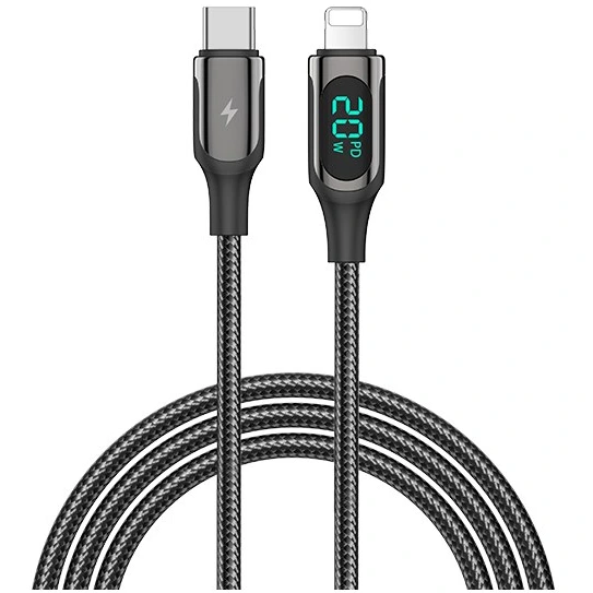 خرید و قیمت کابل USB-C به لایتنینگ رسی مدل RTC-P10CL یک متری ا Recci FastCharger Cable USB-C to Lightning 1m 20W PD RTC-P10CL | ترب
