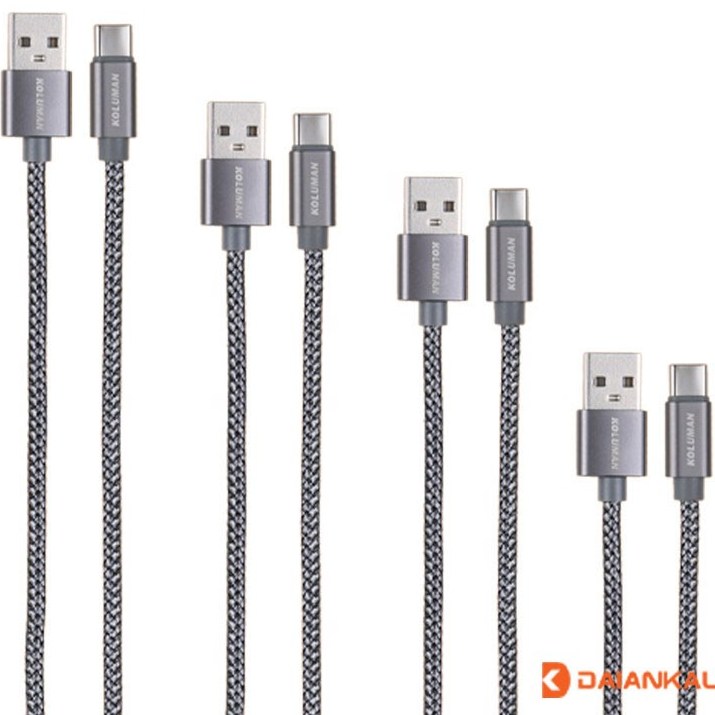 خرید و قیمت کابل تبدیل USB به Type-C کلومن مدل KD-19 بسته 4 عددی ا KolumanKD-19 USB To Type-C Cable | ترب