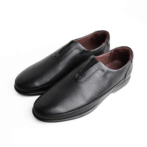 کفش چرم کلاسیک مردانه کفش مسعود تبریز مدل تامفورد رنگ مشکی سایز 40 الی 44 |کالندز