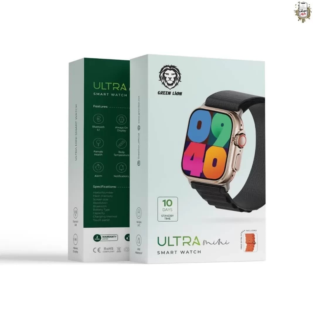 خرید و قیمت ساعت هوشمند گرین لاین Ultra mini ا Ultra mini Smart WatchTitanium with Black Band GNSW31 | ترب