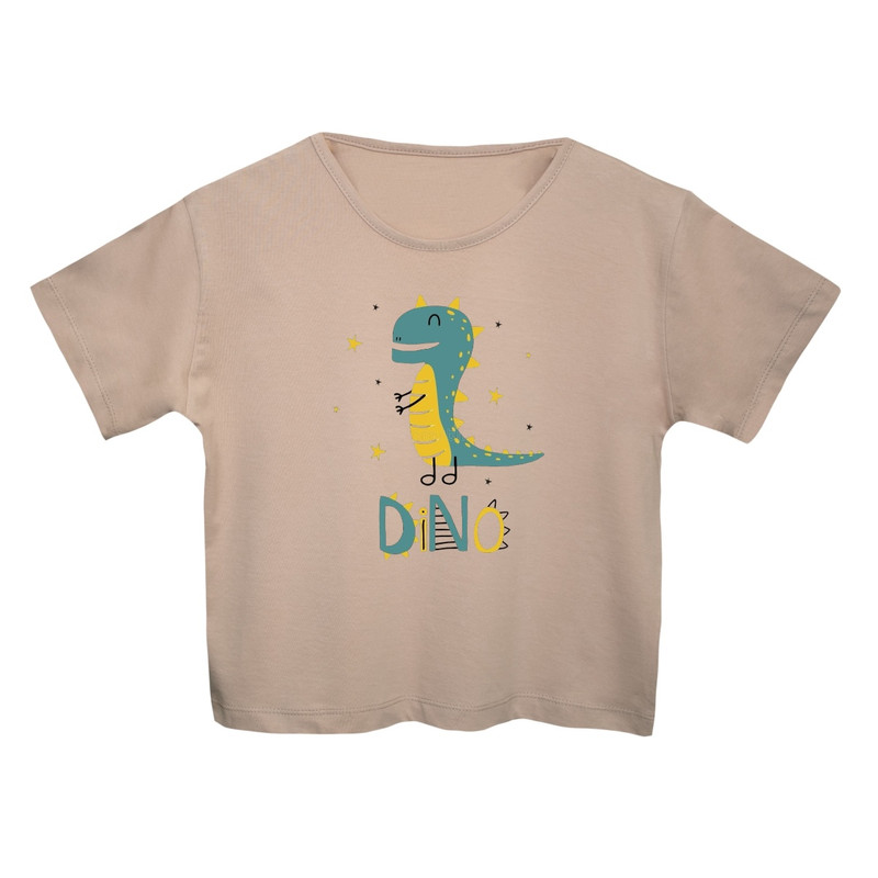 قیمت و خرید کراپ‌تی شرت آستین کوتاه زنانه مدل دایناسور کد 4