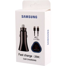 خرید و قیمت شارژر فندکی سامسونگ 25 وات و کابل تایپ سی samsung 25w carcharger ا samsung 25w car charger | ترب