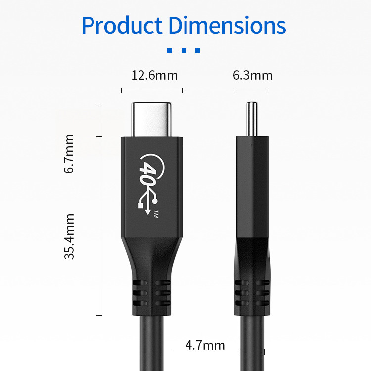 قیمت و خرید کابل USB-C یو اِل‌ تی یونیت مدل 100W USB 4.0 طول 0.8 متر