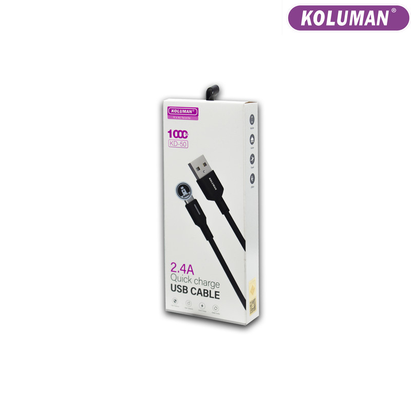 قیمت و خرید کابل تبدیل USB به MICROUSB کلومن مدل DK - 50 طول 1 متر