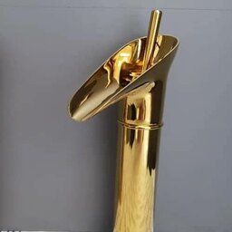 شیرالات روشویی طلایی شیر پایه بلند طلابراق دکومکور مدل ناودون ...