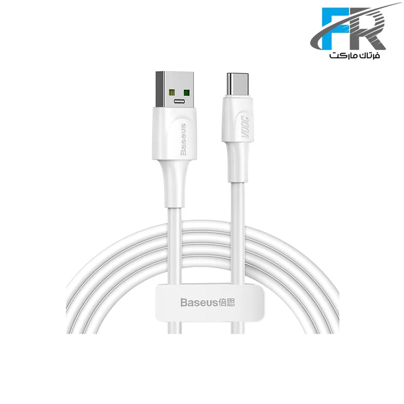 قیمت، مشخصات و خرید کابل تبدیل USB به Type-C باسئوس مدل White CATSW-G طول 2متر | فرتاک مارکت