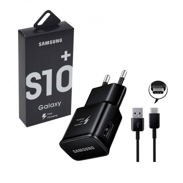 شارژ اورجینال + کابل تایپ سی Samsung Galaxy S10 Plus | کارینوپرداز