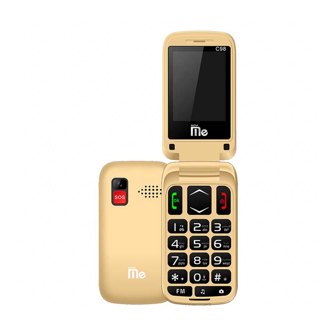 گوشی موبایل تاشو زوم می مدل C98 دوسیم کارت – طلایی – موبوفست