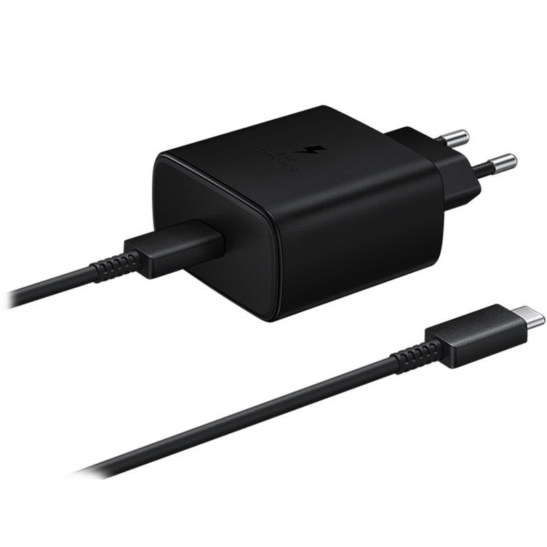 خرید و قیمت شارژر دیواری 45 وات سامسونگ مدل EP-TA845 به همراه کابل تبدیل USB -C - سفید | ترب