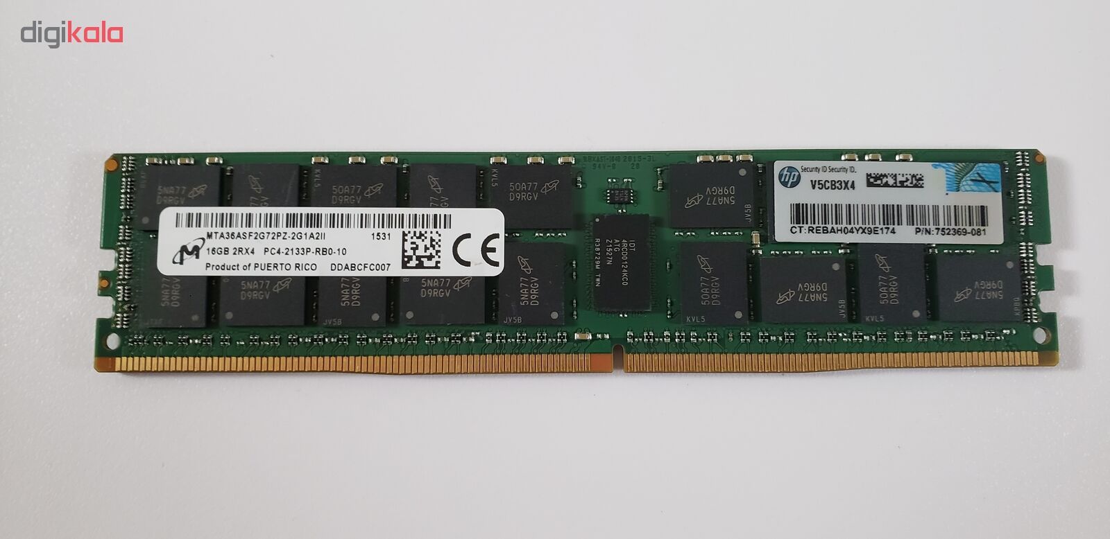 قیمت و خرید رم سرور DDR4 دوکاناله 2133 مگاهرتز CL15 اچ پی مدل PN:726719-B21ظرفیت 16 گیگابایت