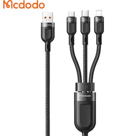 خرید و قیمت کابل تبدیل USB به USB-C /لایتنینگ /MicroUSB مک دودو مدل 3in1Super Fast Charging 66W طول 1.2 متر ا Mcdodo CA-0930 3 in 1 Super 66W FastCharging 1.2m | ترب