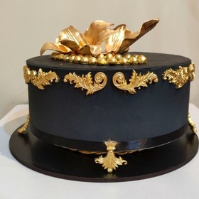 خرید و قیمت کیک سلطنتی فوندانت مشکی،کیک خاص | ترب