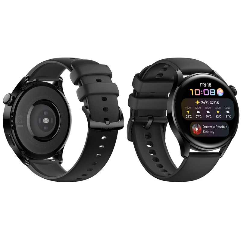 قیمت و خرید ساعت هوشمند هوآوی مدل Watch 3 به‌همراه هندزفری هوآوی مدل CM33 بندسیلیکونی